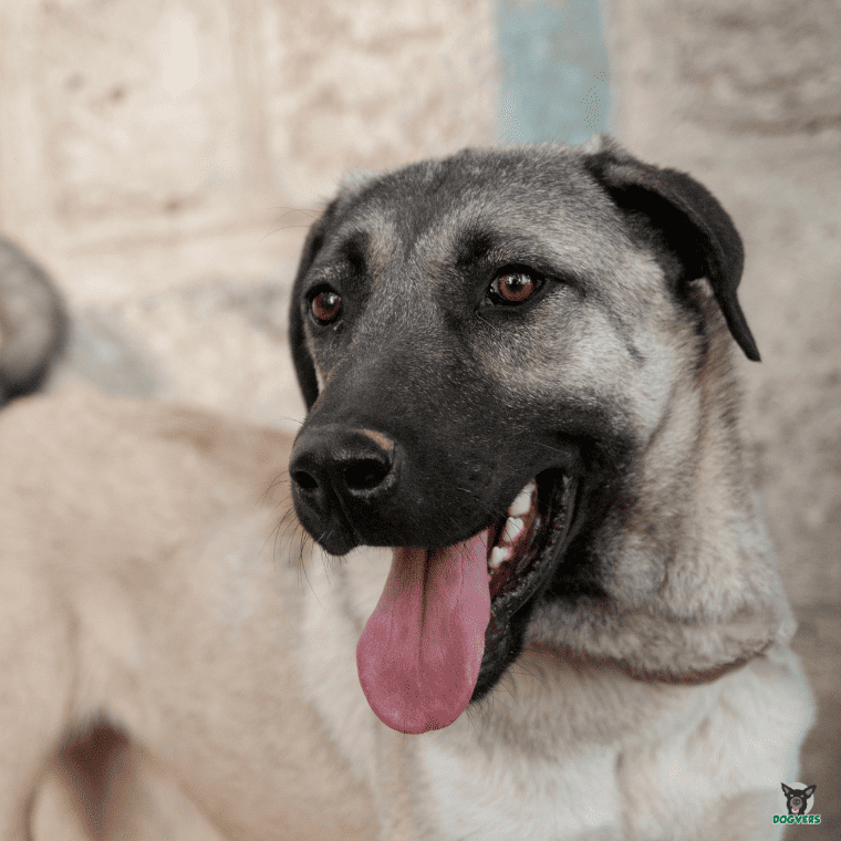 Junger Kangal schaut neugierig Junger Kangal schaut neugierig