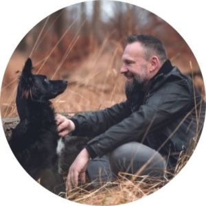 Martin Markowsky mit seinem Hund Paule