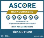 HansMerkur Hunde-OP-Versicherung Bewertung ASCORE Herausragend