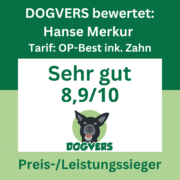 Hundekrankenversicherung Test Hanse Merkur OP BEST puns Zahn Bestbewertung Preis-Leistungssieger sehr gut