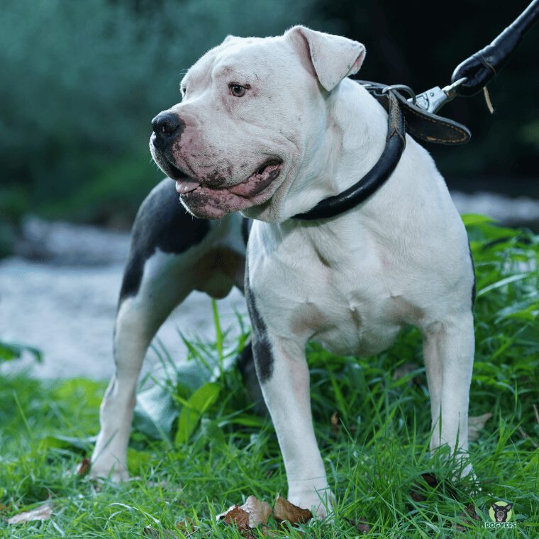 American Pitbull Terrier an der Leine
