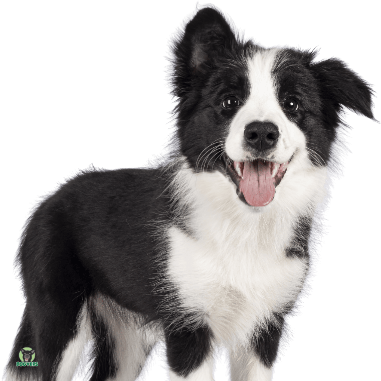 Border Collie laechelt in die Kamera