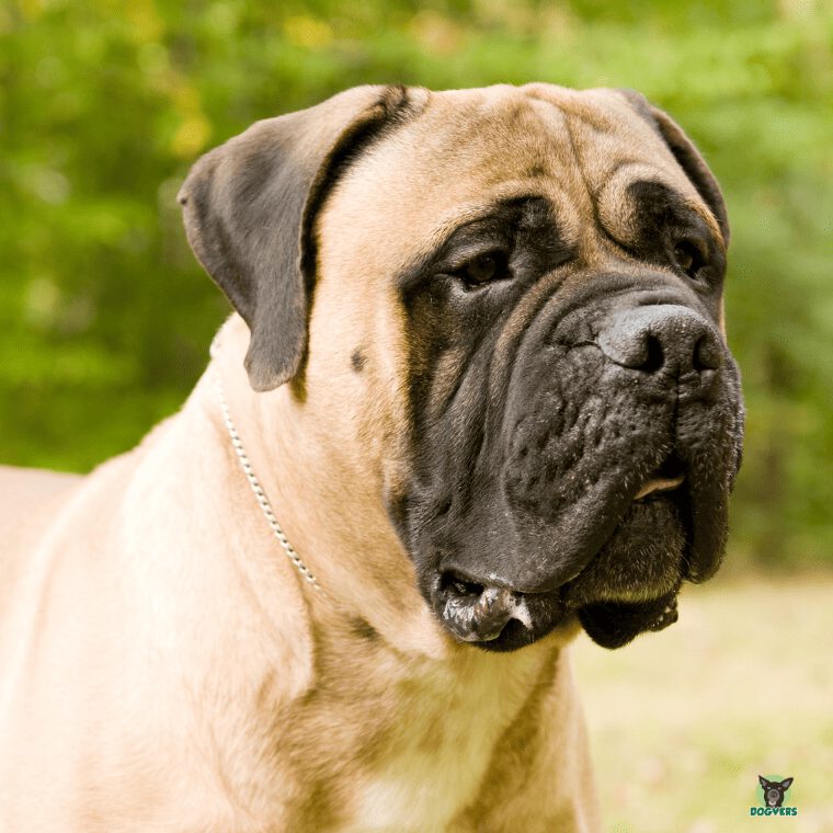 Bullmastiff schaut entspannt