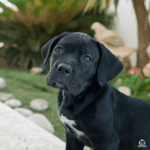 Cane Corso Junhund freut sich und ist bei bester Gesundheit Hundekrankenversicherung